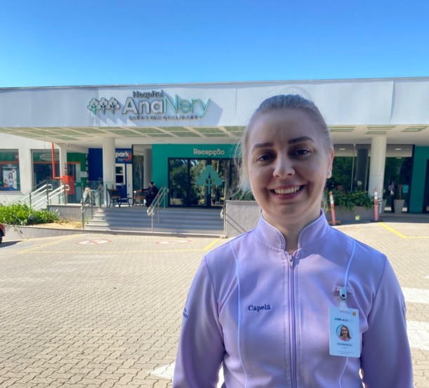 Rosangela Hessel atua na capelania hospitalar do Ana Nery desde 1º de fevereiro de 2023 (Foto: Divulgação)