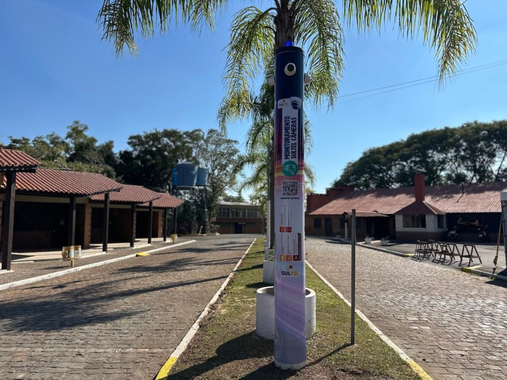 Totem de monitoramento já é testado no Parque do Chimarrão e pode ser estendido a novos espaços públicos (Fonte: AI Prefeitura)