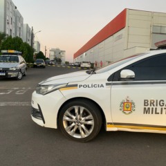 O local foi isolado e teve o tr&acirc;nsito interrompido (Foto: J&uacute;lia Brandenburg/Folha do Mate)