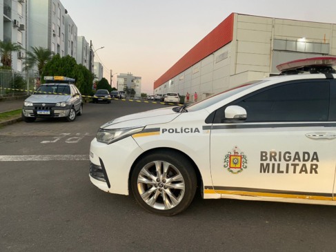 O local foi isolado e teve o trânsito interrompido (Foto: Júlia Brandenburg/Folha do Mate)