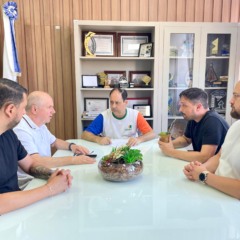Administra&ccedil;&atilde;o e Artus se reuniram com diretoria do HSSM (Foto: Divulga&ccedil;&atilde;o/Prefeitura)