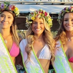 Atuais soberanas: rainha Taliana Beatriz da Silva, princesas Nat&aacute;lia Souza Bauermann e Brenda Cemin da Cruz (Foto: Divulga&ccedil;&atilde;o)