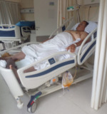 Bryan se recupera do acidente no Hospital Cristo Redentor (Foto: Arquivo pessoal/Divulgação)