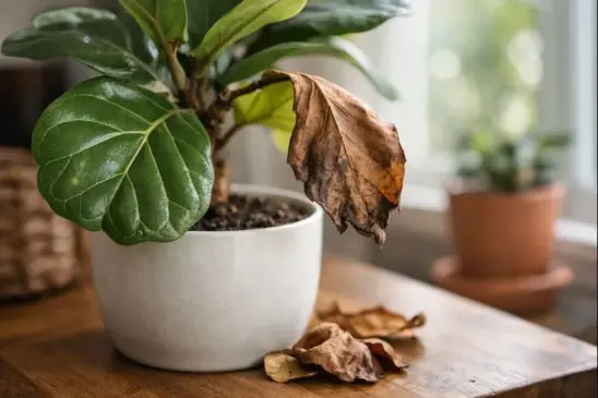 ficus lyrata — como resolver um erro de cultivo clássico que faz a planta perder folhas do nada