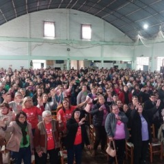 Em maio, em Centro Linha Brasil, durante o 21&ordm; Encontro da Mulher Rural (Foto: Divulga&ccedil;&atilde;o/Emater)