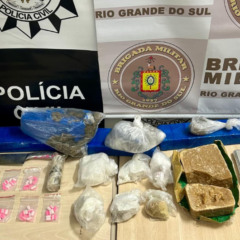 Drogas estavam em um depósito, no bairro Imigrantes (Foto: Brigada Militar/Divulgação)