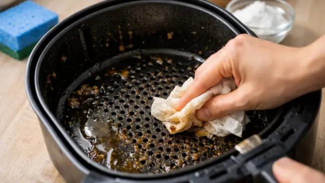 3 dicas simples que fazem a gordura da airfryer sair sem esforço