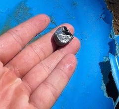 Proj&eacute;til de arma de ca&ccedil;a foi encontrada no reservat&oacute;rio rec&eacute;m instalado em Taquari Mirim