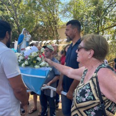 Devo&ccedil;&atilde;o &agrave; padroeira da localidade (Foto: Leonardo Pereira/Folha do Mate)