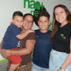 Ravi, Gladis, Davi e Camili se reencontraram nessa sexta-feira (Foto: Alvaro Pegoraro)