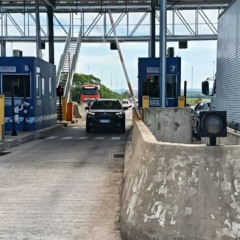 Ped&aacute;gio de Vila Arlindo &eacute; uma das pra&ccedil;as da RSC-287 (Foto: Ismael St&uuml;rmer/Terra FM)