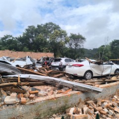 Em Farroupilha, a localidade de Vila Rica foi a mais atingida (Foto: Prefeitura de Farroupilha)