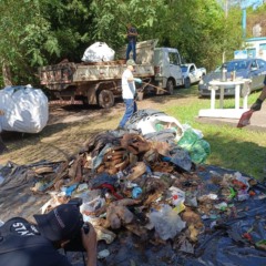 Nos &uacute;ltimos dois anos, a&ccedil;&atilde;o em Ven&acirc;ncio Aires foi realizada nas margens do Arroio Castelhano, principal afluente do Rio Taquari, no munic&iacute;pio (Foto: Juliana Bencke/Folha do Mate)
