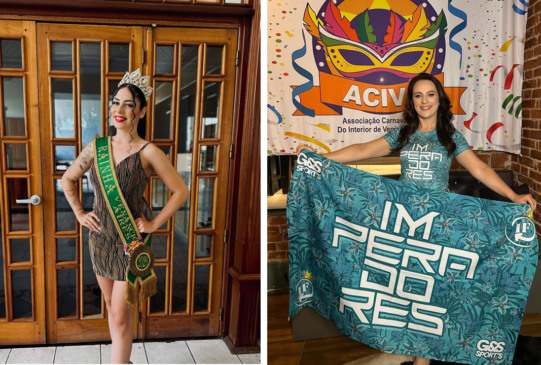 Eduarda representou a Associação Unidos da Vila Freese e Tainá o bloco Imperadores